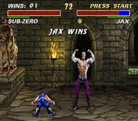 une photo d'Ã©cran de Mortal Kombat 3 sur Nintendo Super Nes